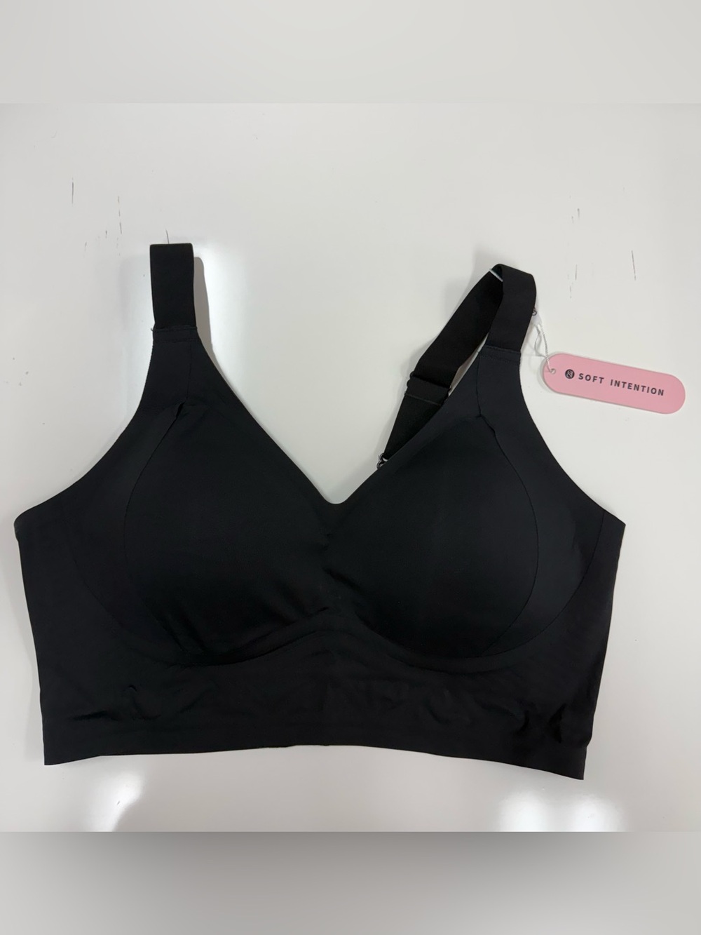 Black Wireless Comfort Bra Size XXL